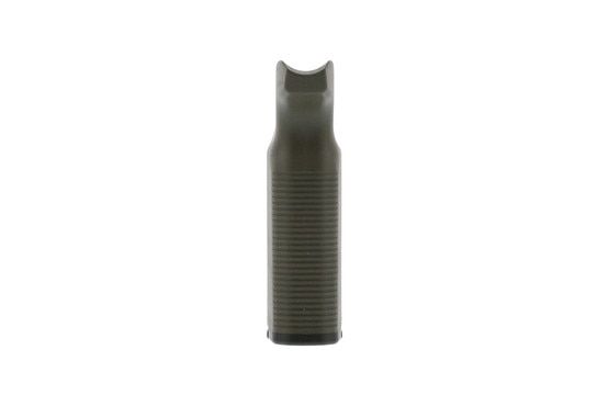 MOE K2+ AR-15 pistol grip OD Green features a compartment for storing oil bottles